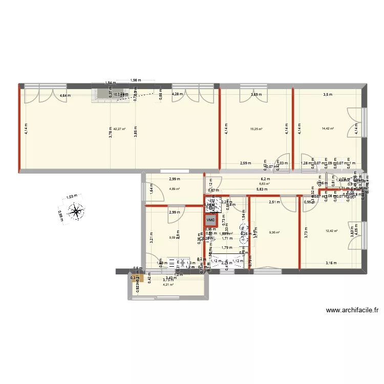 Actuel. Plan de 12  et 129 m²