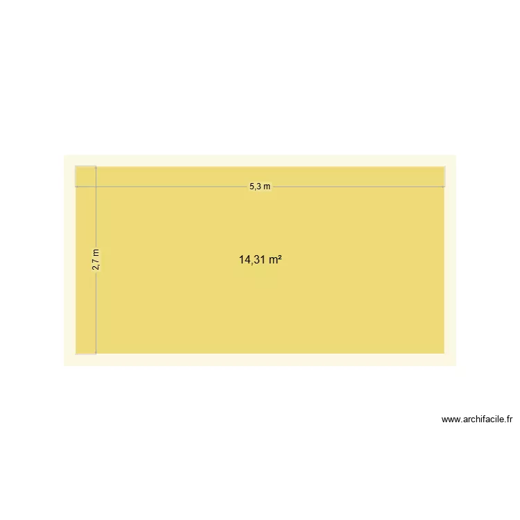 Plan Bessin 2. Plan de 1  et 14 m²