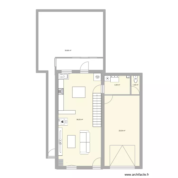 plan 01 maison yoan elec rdc. Plan de 5  et 105 m²