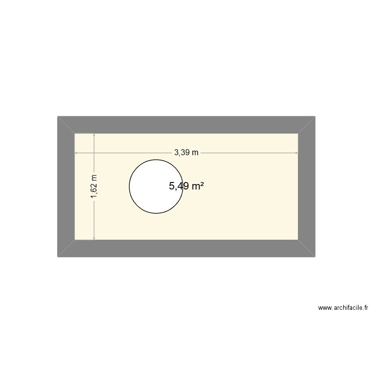 essai. Plan de 1 pièce et 5 m2