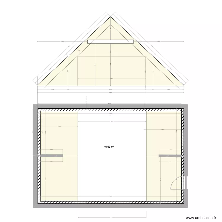 Maison Gresse. Plan de 2 et 47 m² Maison Gresse. Plan de 2 et 47 m²