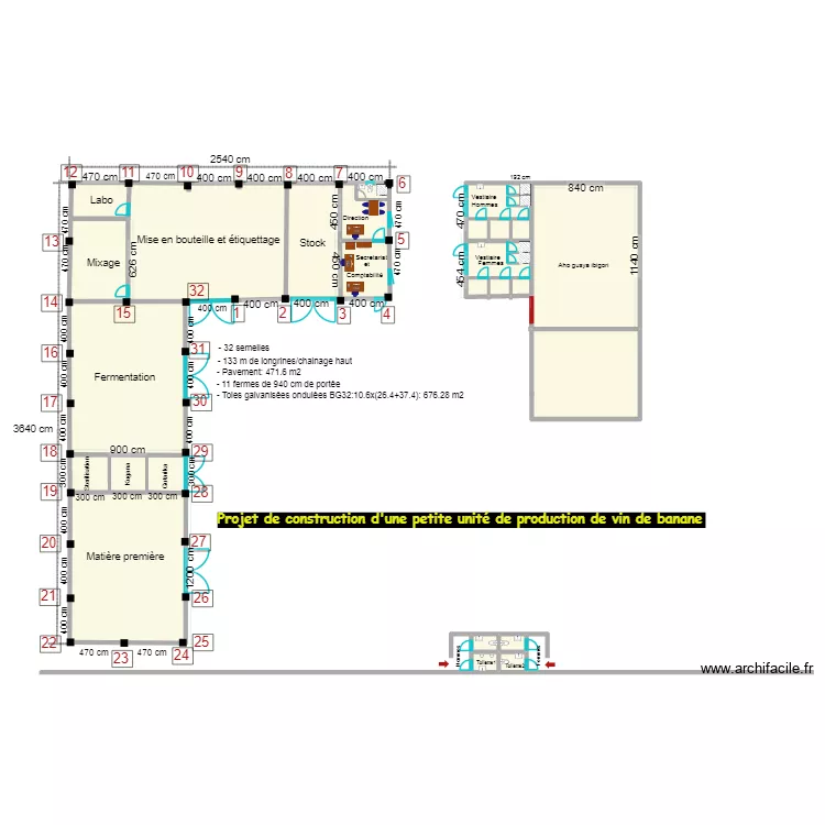 Chez Josee definitif. Plan de 18  et 666 m²