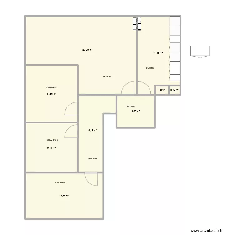 VAUTHIER CHANTIER. Plan de 9 et 88 m² VAUTHIER CHANTIER. Plan de 9 et 88 m²