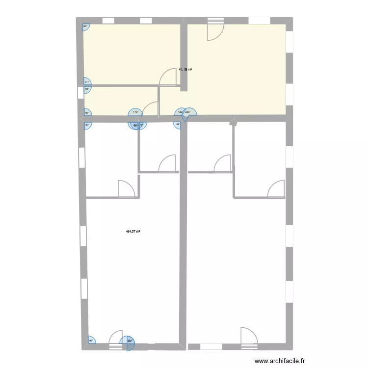 mesure. Plan de 2 et 88 m² mesure. Plan de 2 et 88 m²