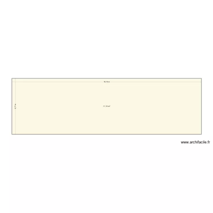 COTATIONS ETAGE. Plan de 1  et 77 m²