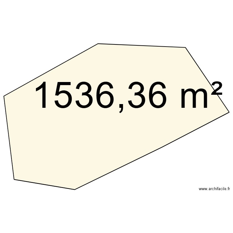 devoir. Plan de 1 pièce et 1536 m2