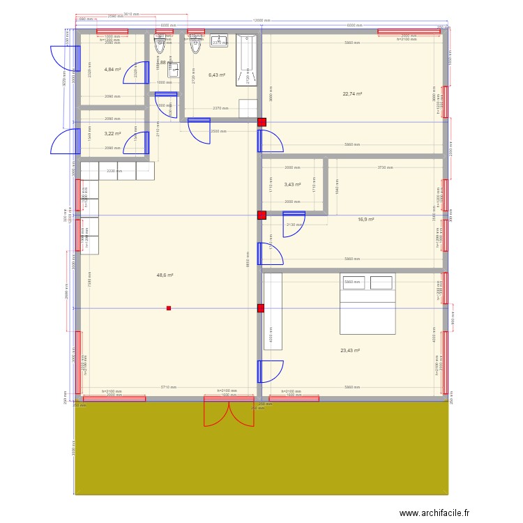 144 Обычка. Plan de 0 pièce et 0 m2
