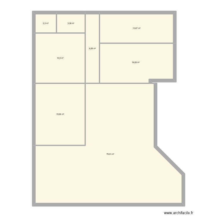 estimation 1. Plan de 8 pièces et 158 m2