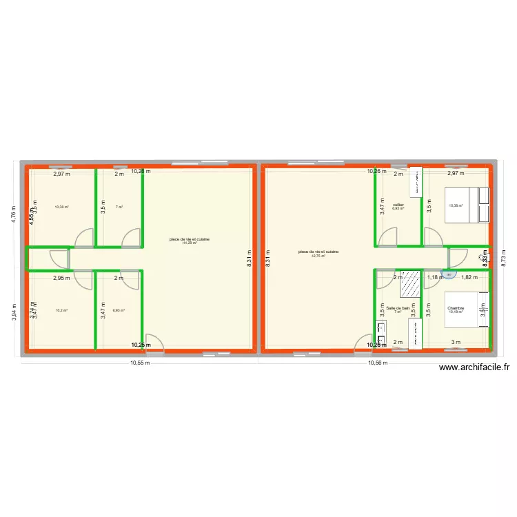 maison projet location. Plan de 10  et 240 m²