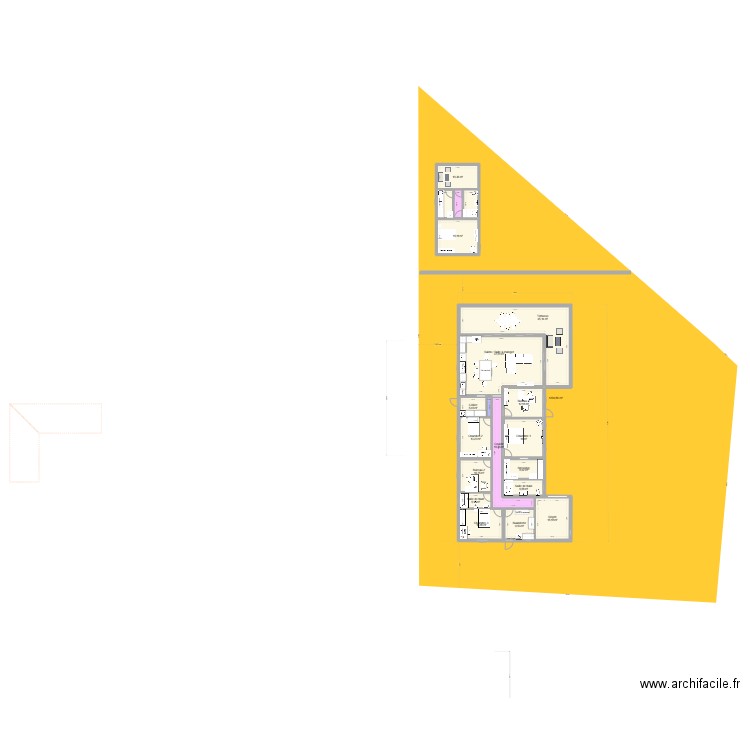 Maison 333-333. Plan de 20 pièces et 262 m2