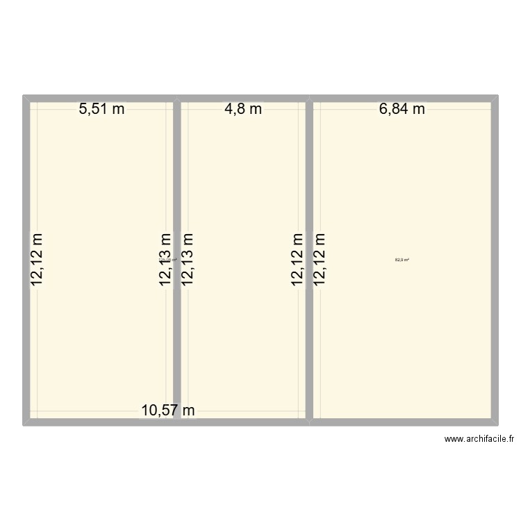 PANILLEUSE 3. Plan de 2 pièces et 208 m2