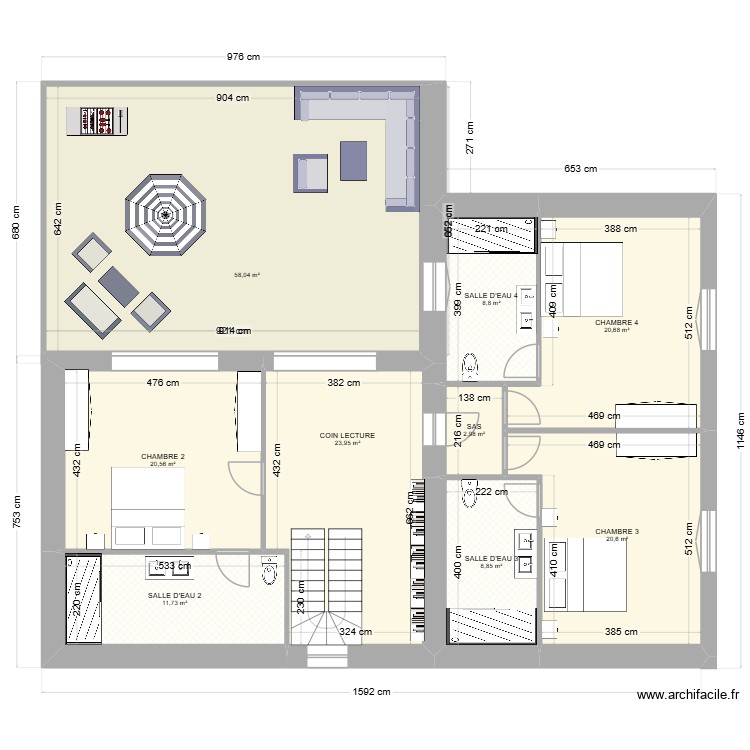 ETAGE. Plan de 0 pièce et 0 m2