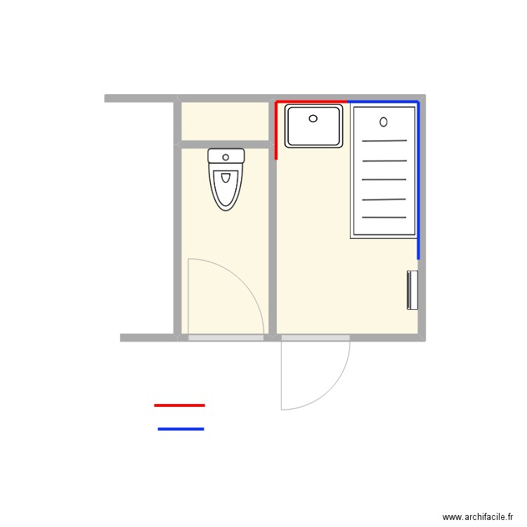 lucet chamonix. Plan de 3 pièces et 6 m2