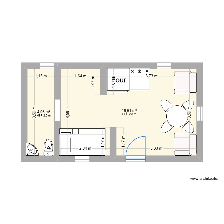 roulotte. Plan de 0 pièce et 0 m2