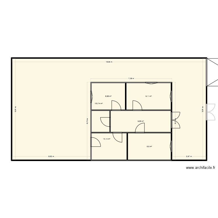rawdha. Plan de 6 pièces et 146 m2