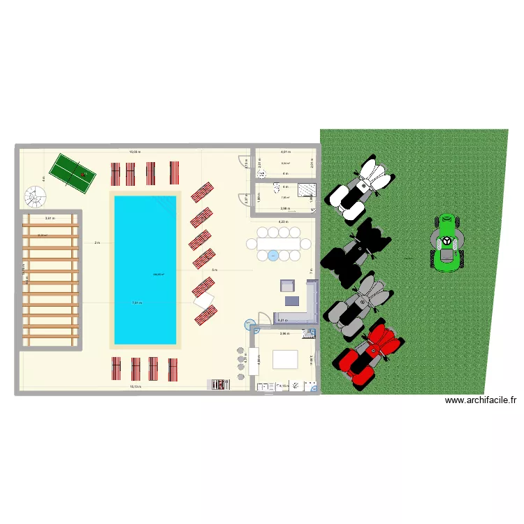 piscine. Plan de 4 et 329 m² piscine. Plan de 4 et 329 m²