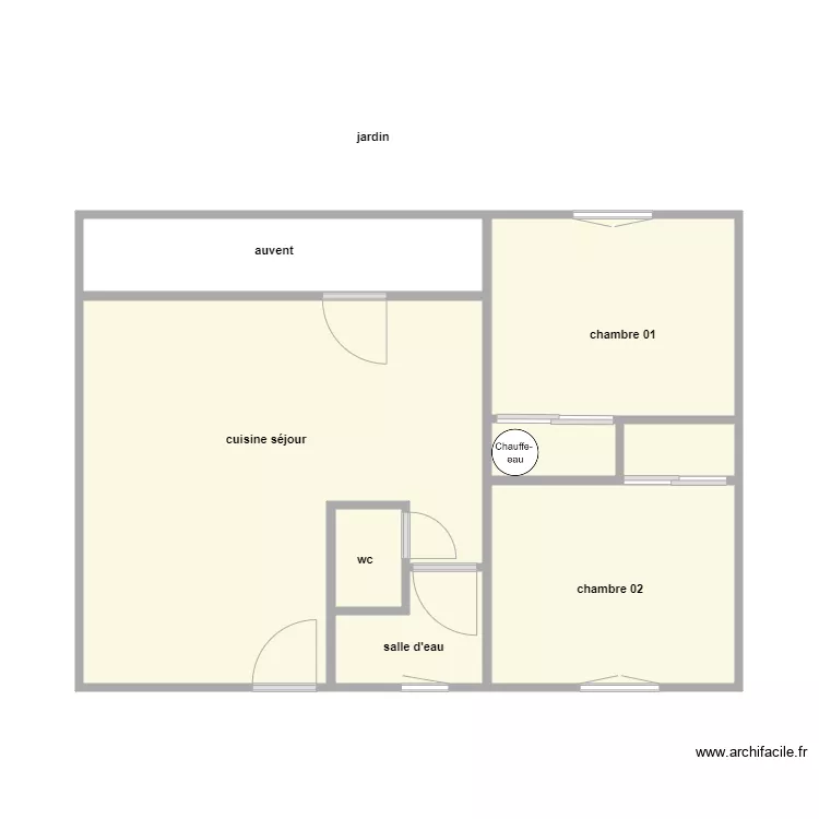 pineau amiante. Plan de 8  et 45 m²
