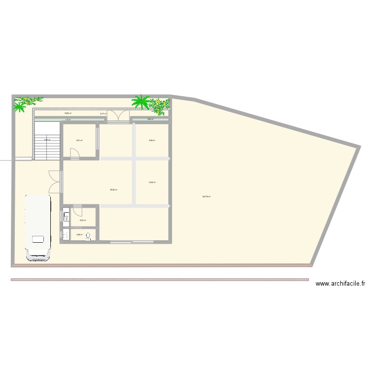 Plan RDC v2. Plan de 12 pièces et 377 m2