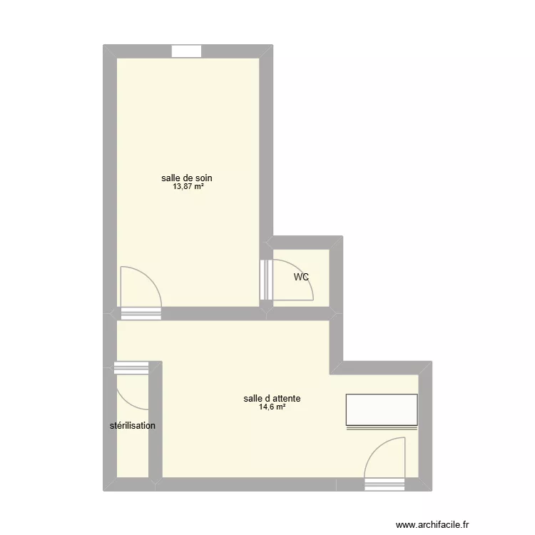 AZIZ SLAMA. Plan de 4 Pièces et 31 m²