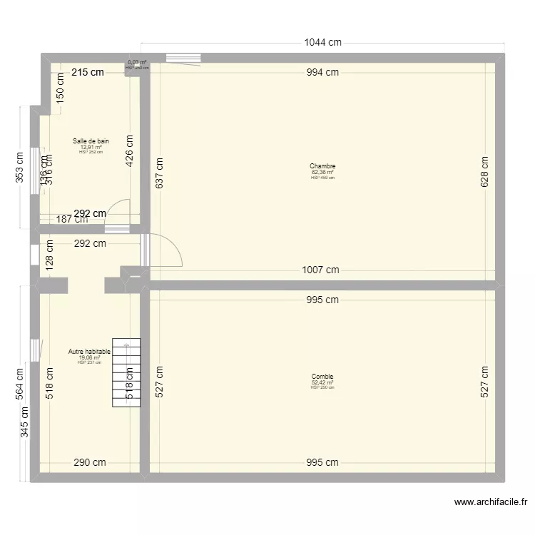 base maison 1er etage. Plan de 