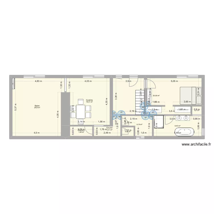Maison Champniers. Plan de 9 et 86 m² Maison Champniers. Plan de 9 et 86 m²