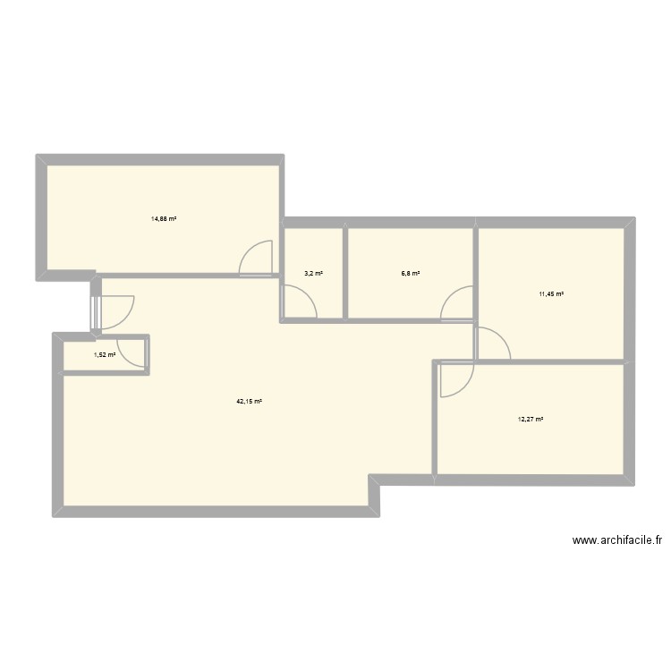 V1 Maison. Plan de 7 pièces et 92 m2