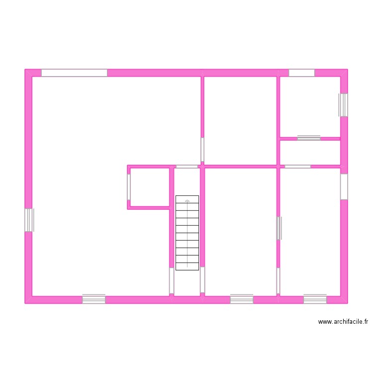 garage. Plan de 7 pièces et 79 m2