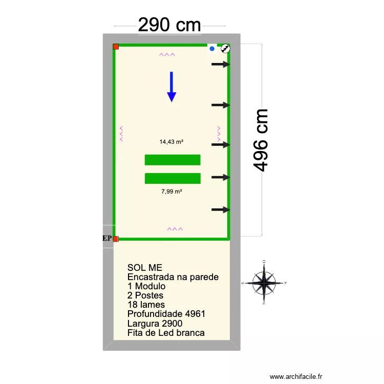 Vittorio Quaianni- Tavira. Plan de 