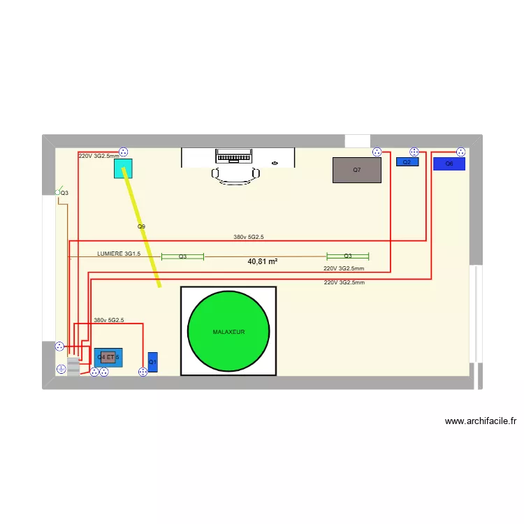 FAB (LDR) am&eacute;nag&eacute;. Plan de 1  et 41 m²