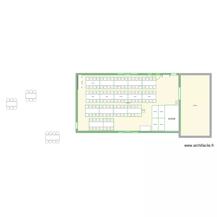 Salle Mariage. Plan de 