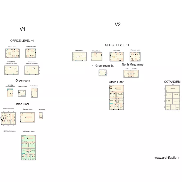 OFFICES | Mexico. Plan de 47 pièces et 1752 m²