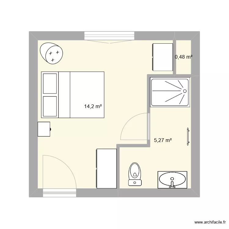 Chambre Rose 1. Plan de Chambre Rose 1. Plan de