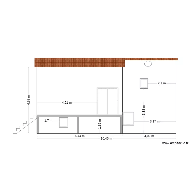 ARRIERE MAISON. Plan de 