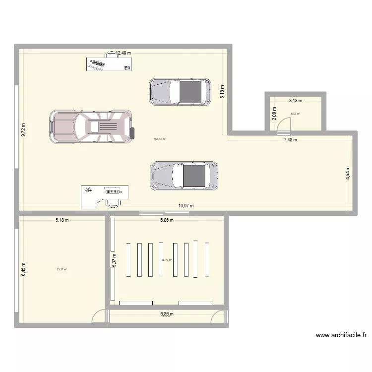 AGENCE CHARGUIA 1. Plan de 5 pièces et 238 m²