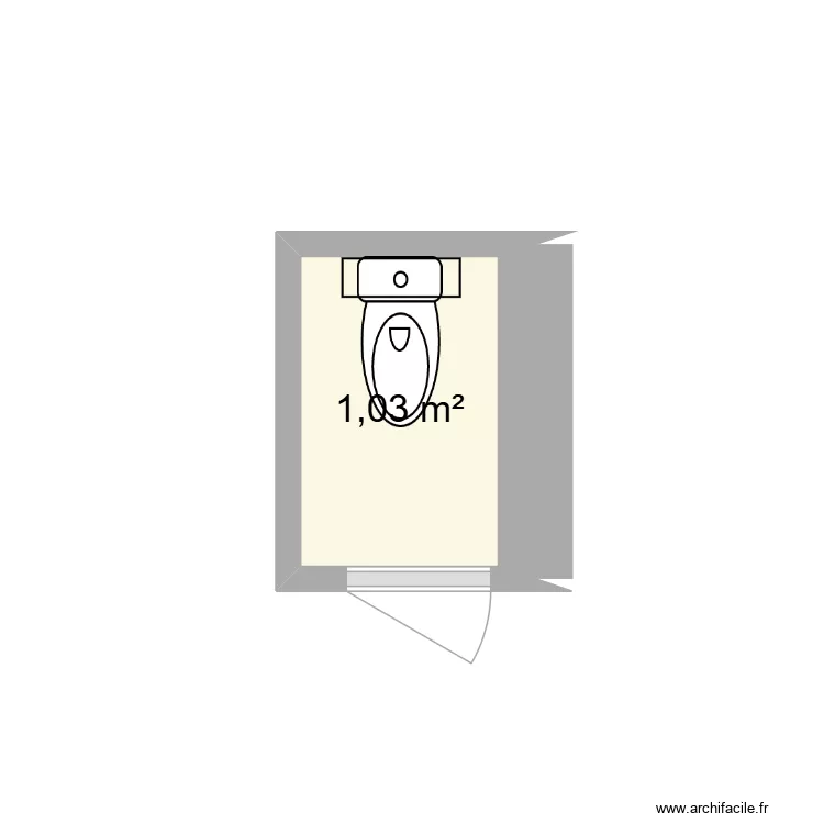 W.C. Plan de 1 et 1 m² W.C. Plan de 1 et 1 m²