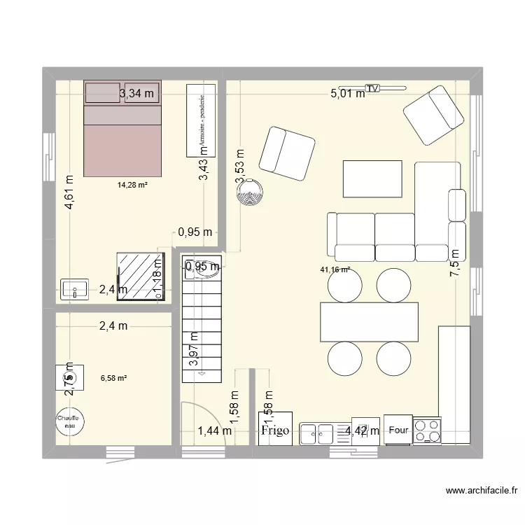 maison neuve cypr&egrave;s. Plan de 3  et 62 m²