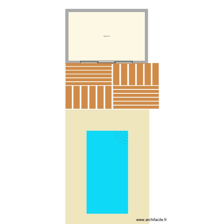 extension. Plan de 0 pièce et 0 m2