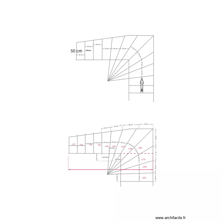 escalier cave . Plan de 