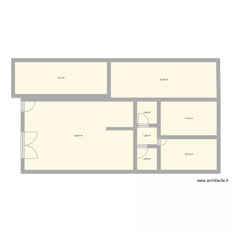 montcalm. Plan de 8  et 111 m²
