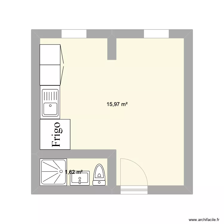 Penthi&egrave;vre APRES. Plan de 