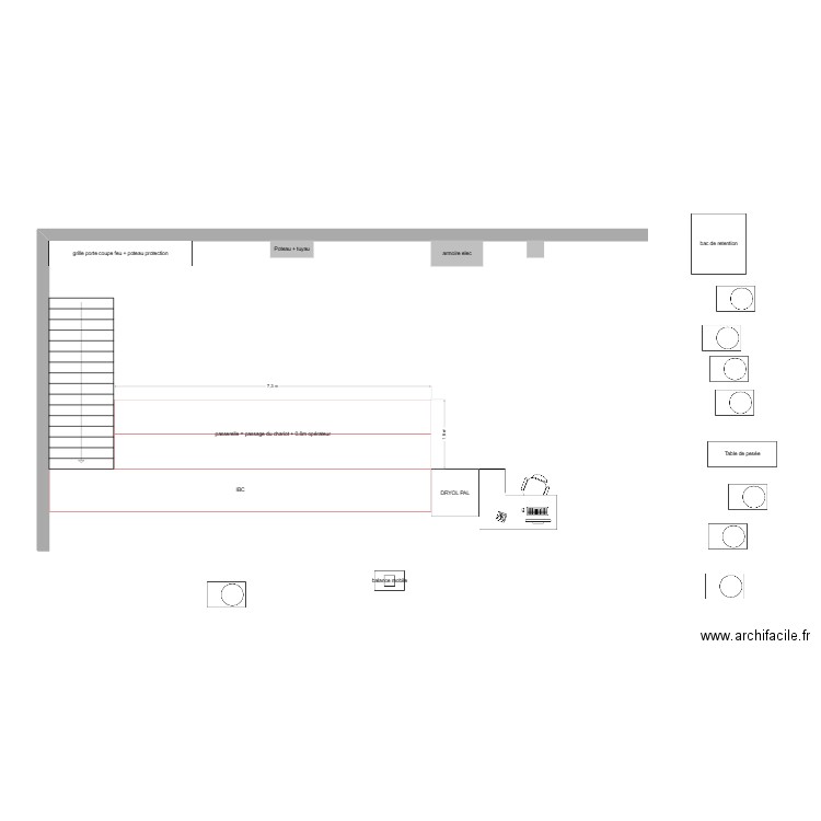 filtreuses aqueux. Plan de 0 pièce et 0 m2