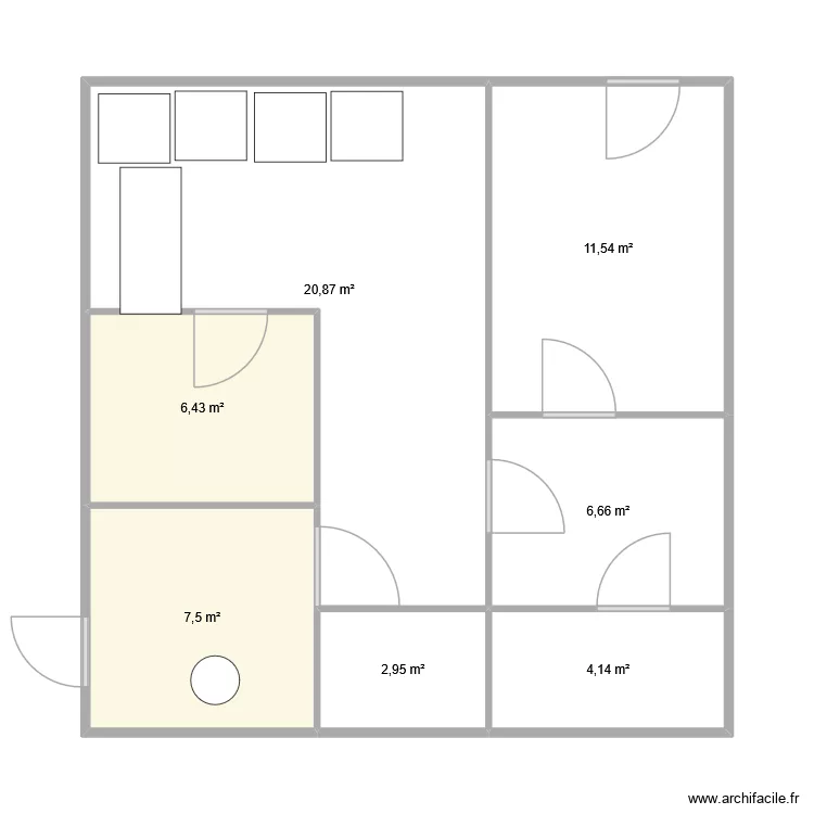 Mélanie Petit V3. Plan de 7 et 60 m² Mélanie Petit V3. Plan de 7 et 60 m²