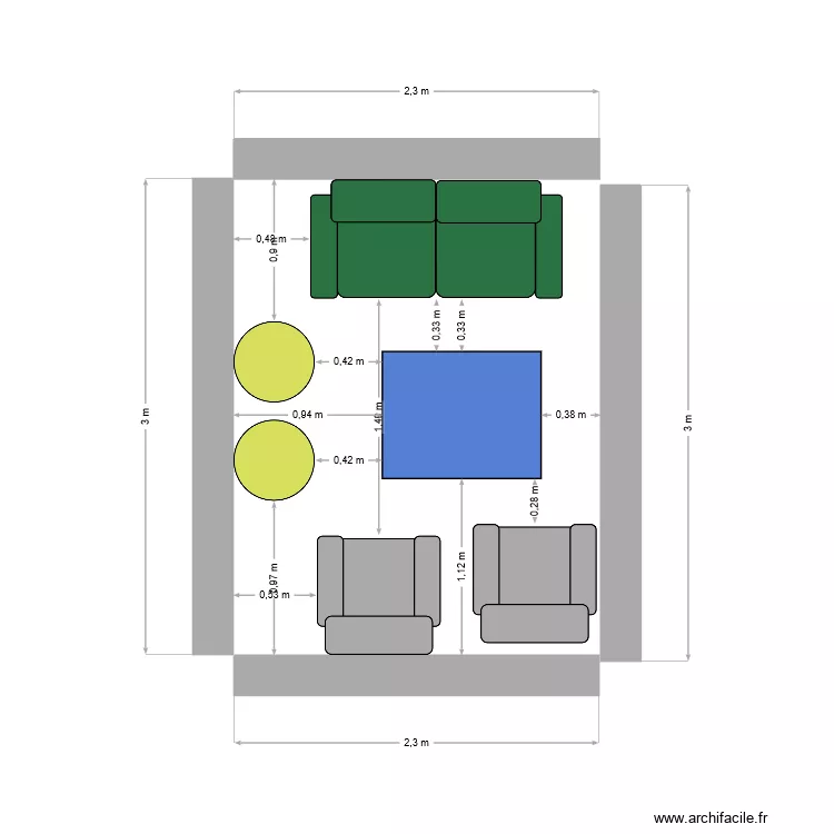 plan implantation d&eacute;tente BLI. Plan de 