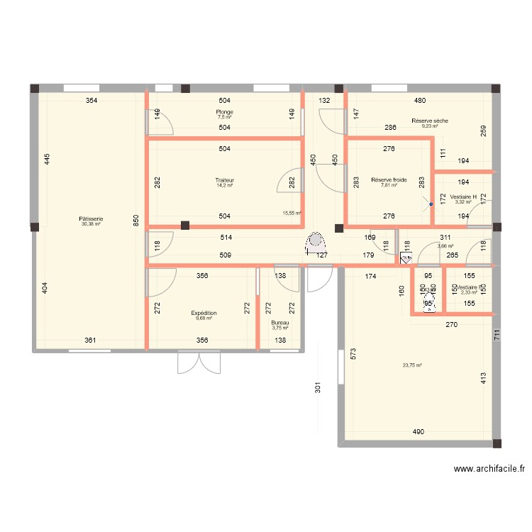 Yanmary 012. Plan de 13 pièces et 133 m2