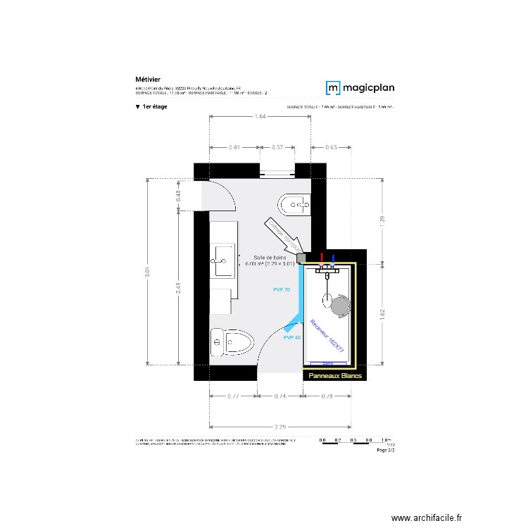 Plan Projet  Métivier. Plan de 0 pièce et 0 m2