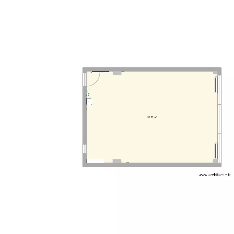 Labo ergo P1.125. Plan de 1 et 56 m² Labo ergo P1.125. Plan de 1 et 56 m²