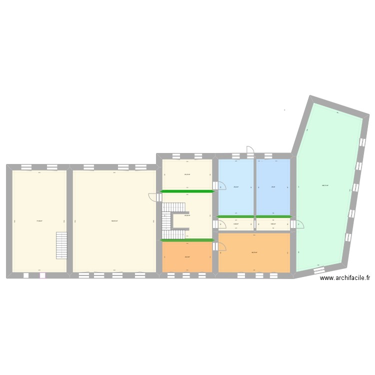 VELGHE Mussy la ville niveau 2 mur porteur. Plan de 11 pièces et 459 m2