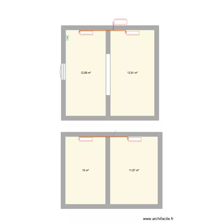 MAIRIE VOULMENTIN. Plan de 4 Pièces et 48 m² MAIRIE VOULMENTIN. Plan de 4 Pièces et 48 m²