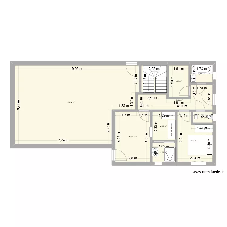 Maison Ollioules RDC 2. Plan de 0 pièce et 0 m2