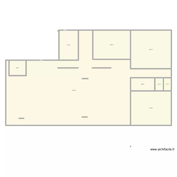 testsak. Plan de 9 pièces et 421 m²